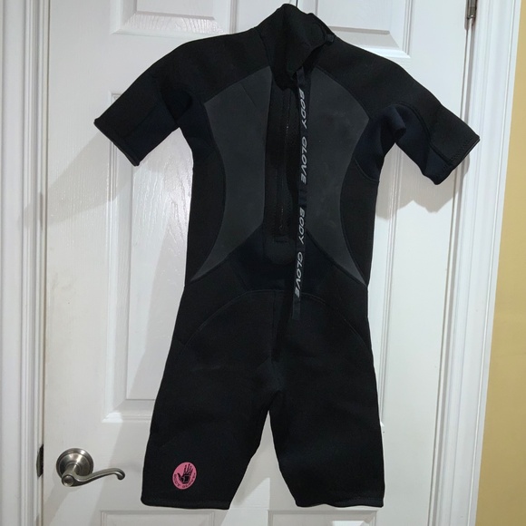 Body Glove Wetsuit springsuit short Sz 9/10 Black New Back Zip 2/1 MM back zip - Picture 4 of 10